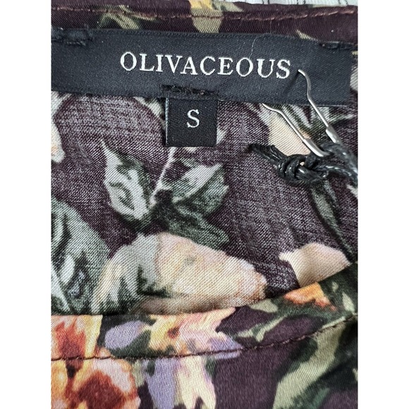 NEW Olivaceous Peplum Shirt Women's S Small Purple Floral Long Sleeve - Picture 5 of 10